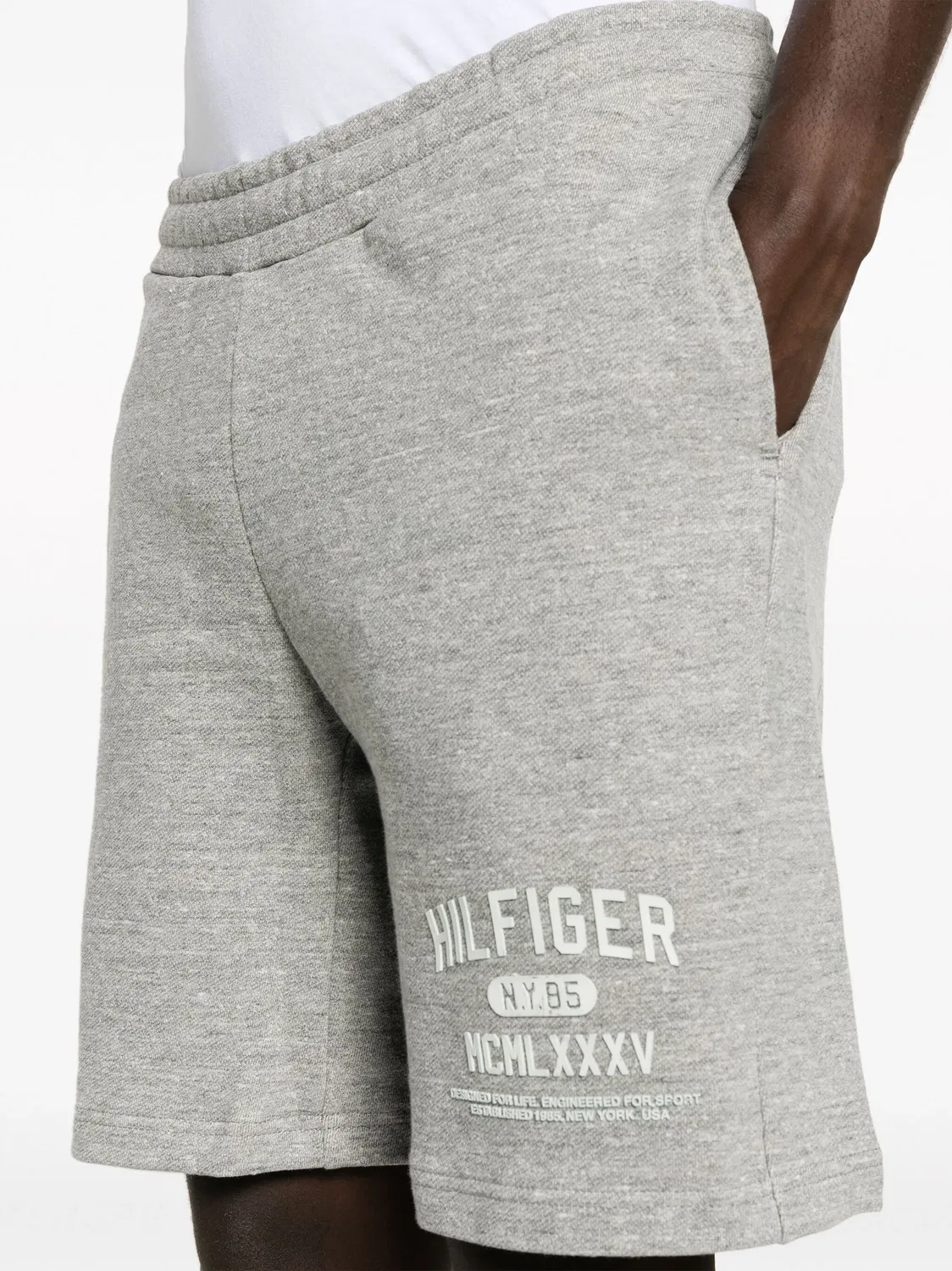 Шорты с логотипом Tommy Hilfiger, серый — фото 3
