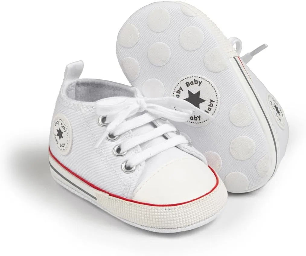 Детские кеды на шнуровке с мягкой подошвой KIDSUN, White