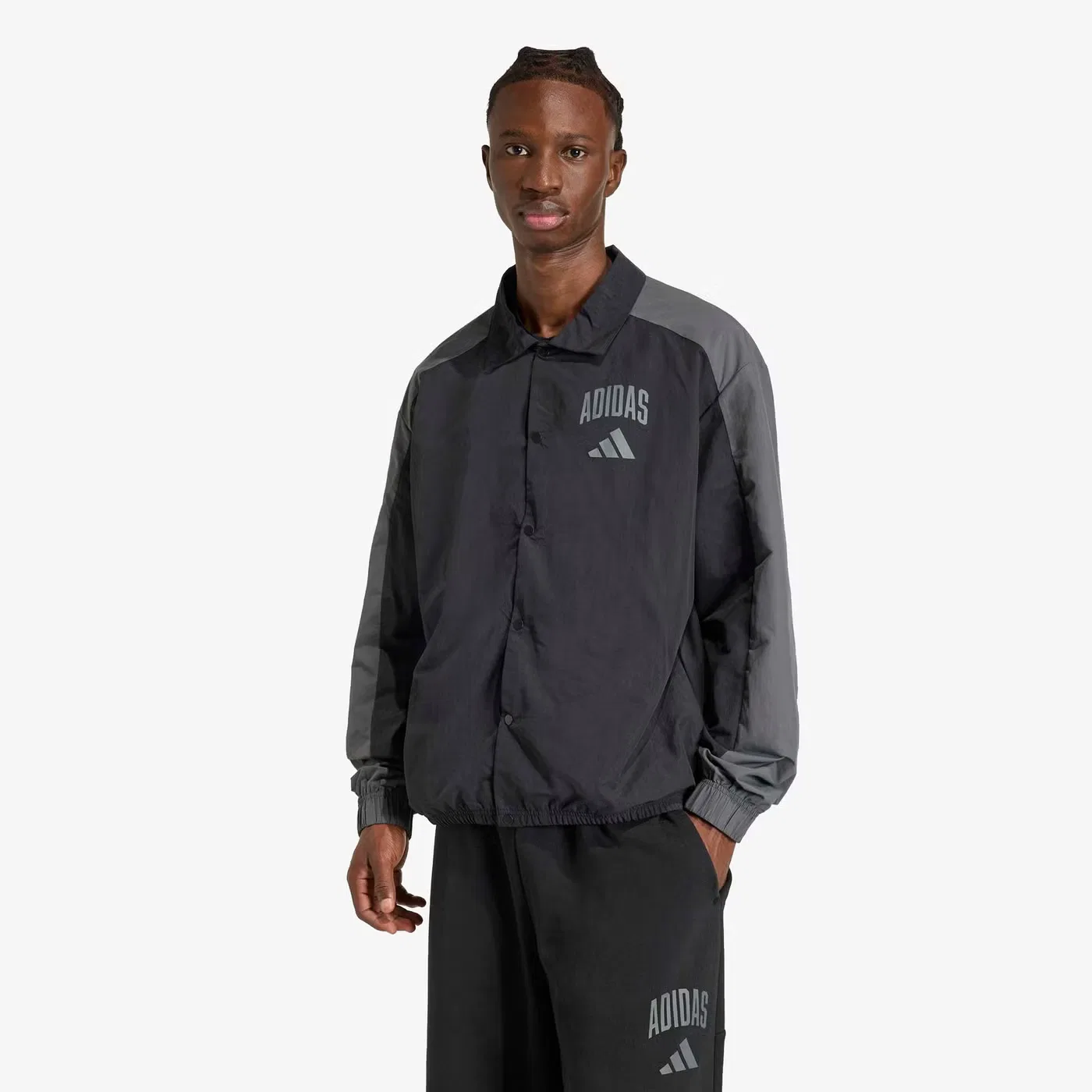 Куртка-ветровка с принтом Collegiate Coach Adidas, черный — фото 2