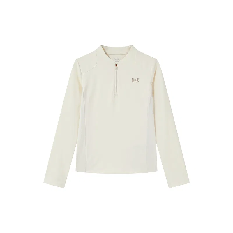 Детская футболка с воротником-стойкой Under Armour, Cream White