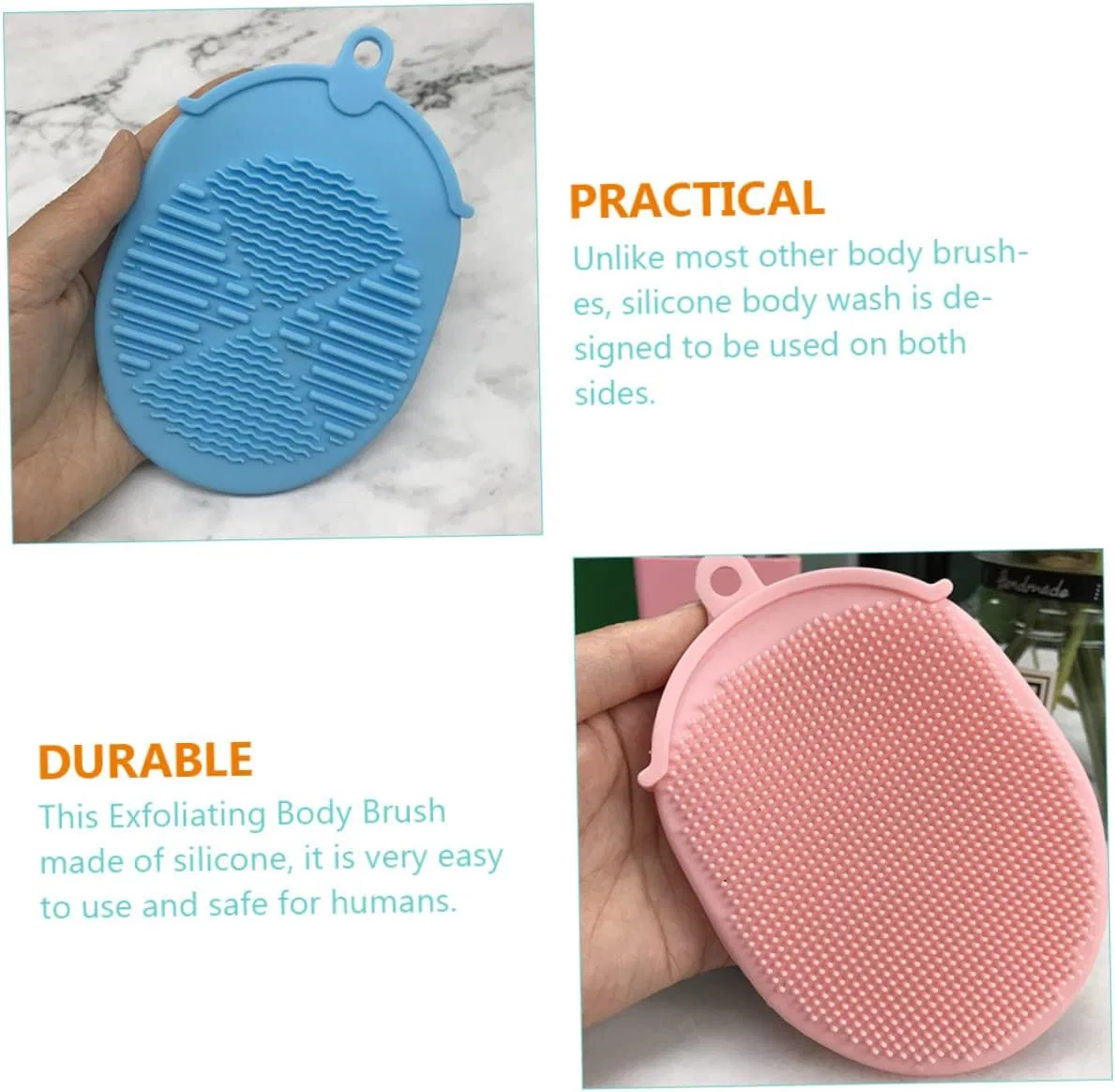 Силиконовая щетка для тела Healeved, 6 шт, мультиколор — фото 4