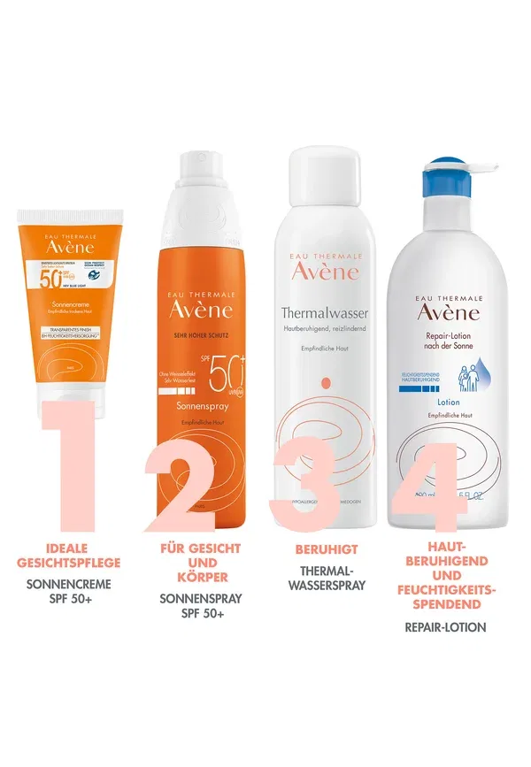 Sonnenpflege sonnencreme spf 50 mit duftstoffen - защита от солнца 50 мл Avene, белый — фото 4