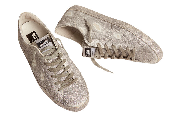 Кроссовки для скейтбординга Super-Star, мужские, низкие, серебристые Golden Goose — фото 2