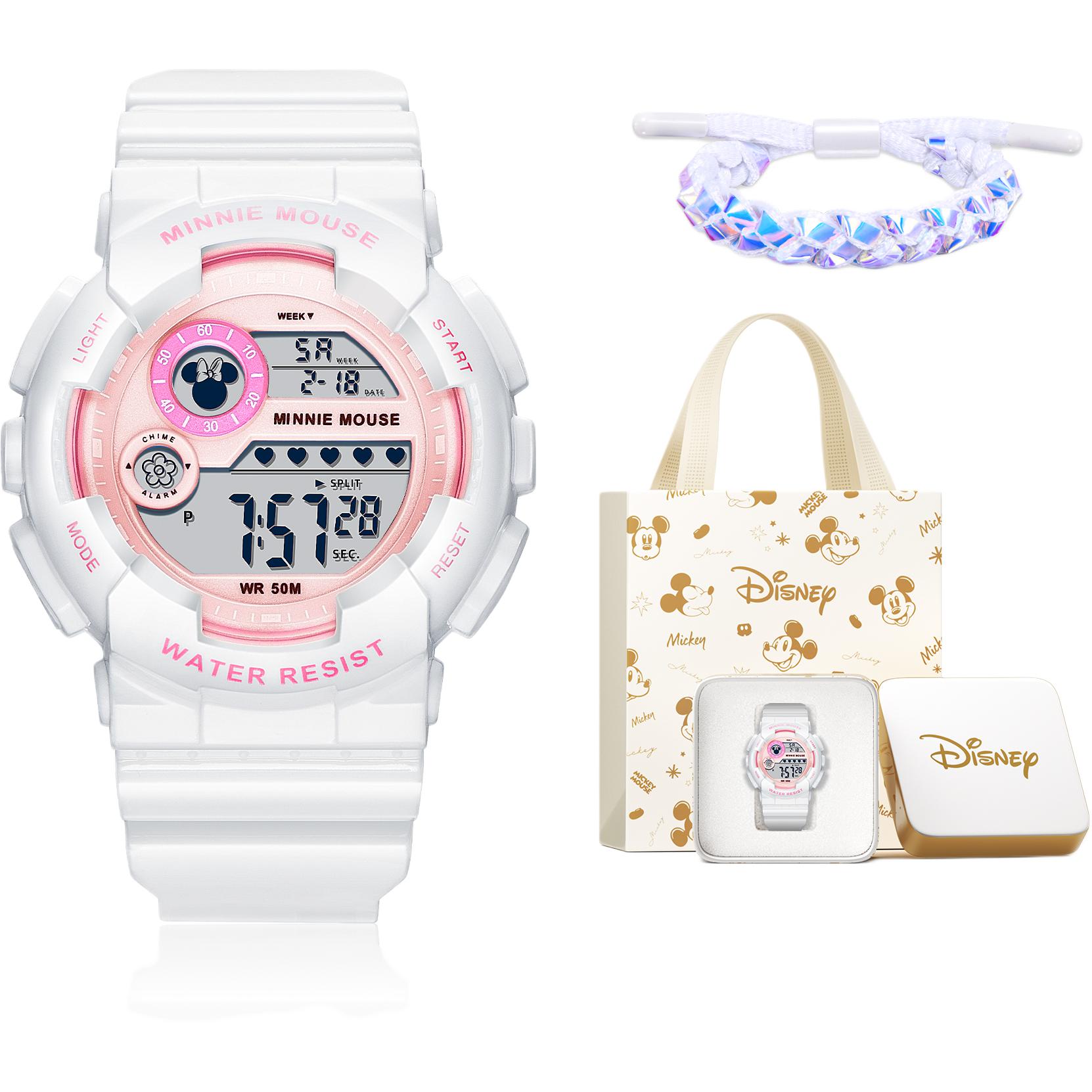 

Disney Часы Mickey Series Quartz Movement Women's Watch Pink Watch Dial, Cream Pink[Disney Mickey Iron Box Set]