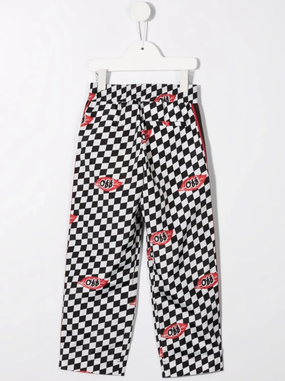 Штаны в клетку Chessboard OFF-WHITE, черный — фото 3