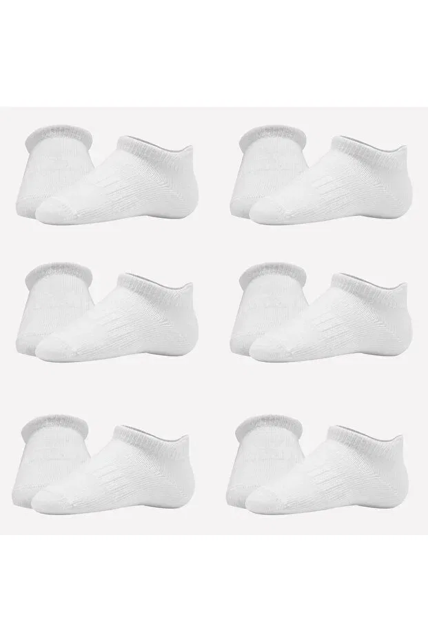 Детские носки для новорожденных хлопковые 6-Piece sneakers baby socks 6108 Bistyle, White — фото 2