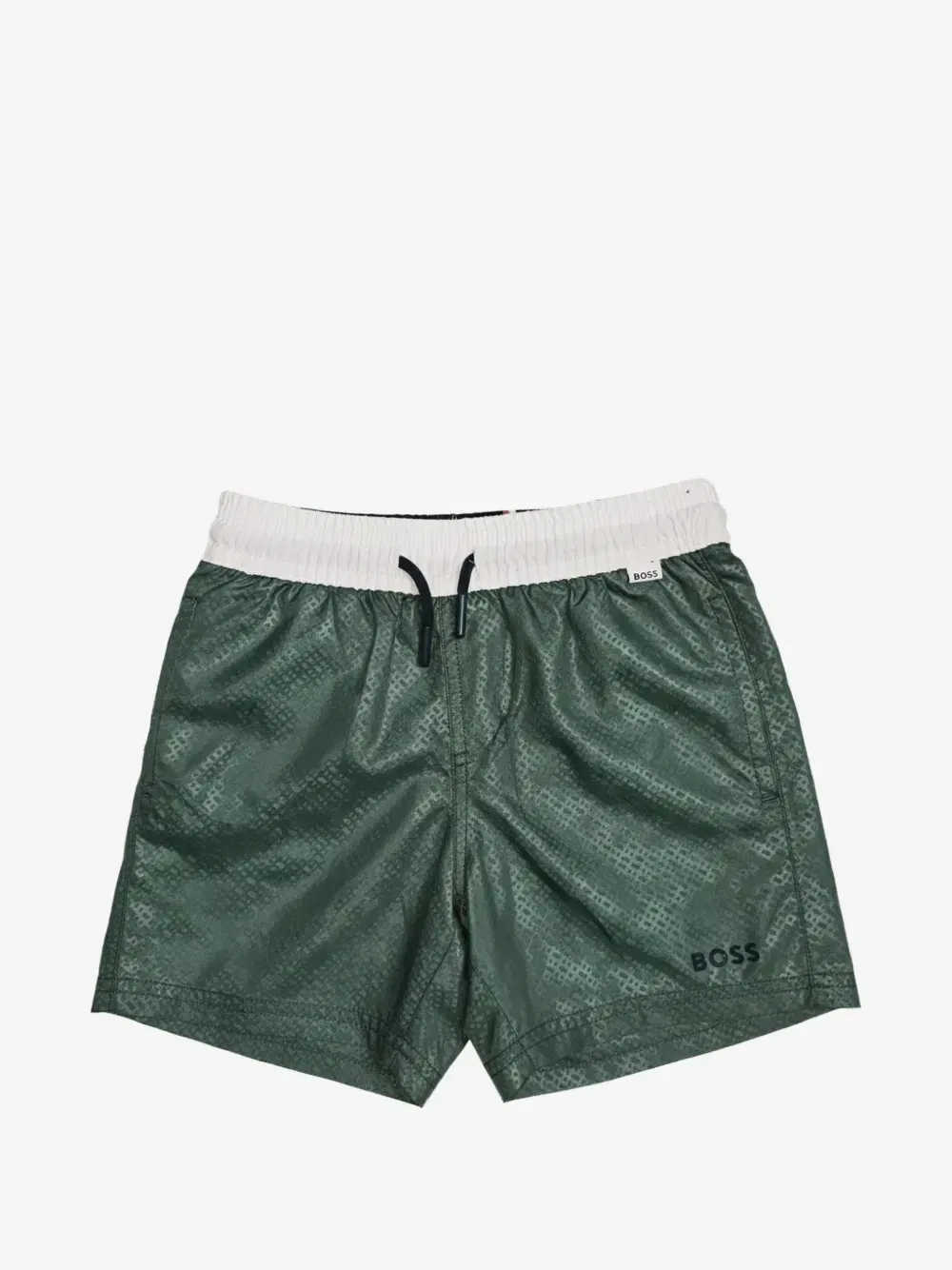 Плавки-шорты с кулиской и монограммой BOSS Kidswear, зеленый