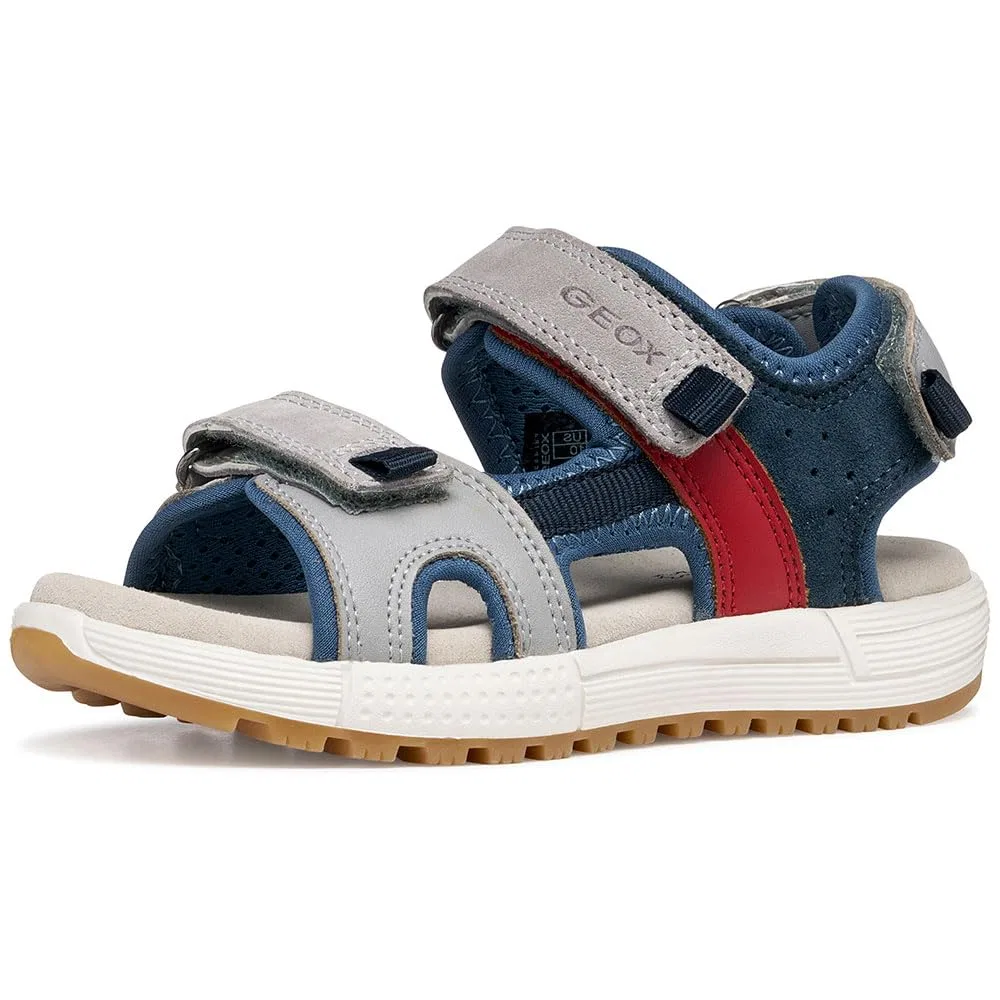 Детские сандалии для мальчиков с регулируемой фиксацией J Sandal Alben Boy a Geox, Grey Jeans — фото 3