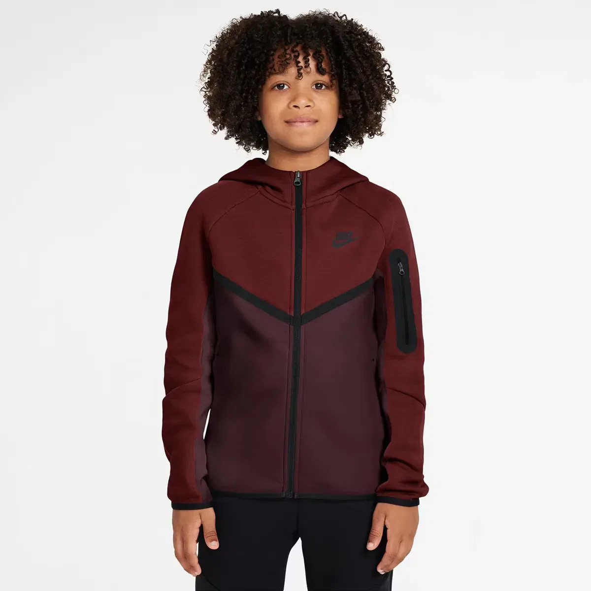 Детская худи Nike Tech Fleece, Цвет Burdeos