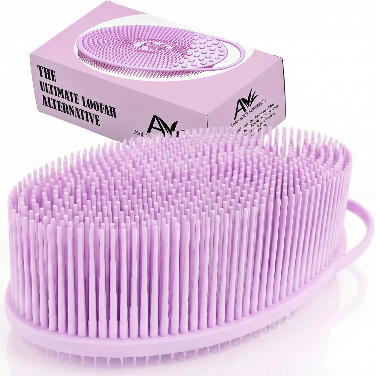 Силиконовая щетка для тела Exfoliation, Avilana, розовый