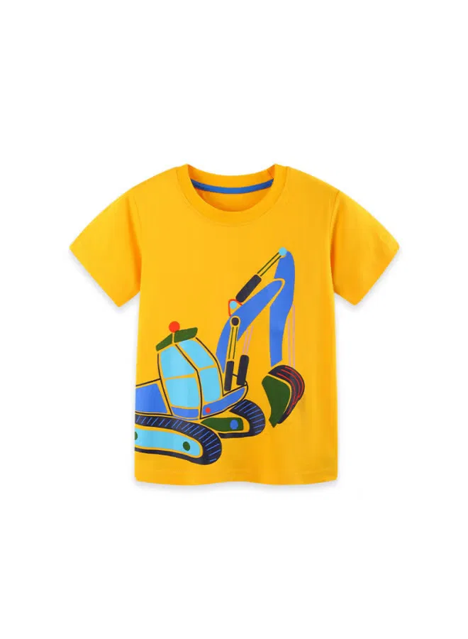 Футболка с коротким рукавом и мультяшным принтом для мальчиков, Aosta Betty Store