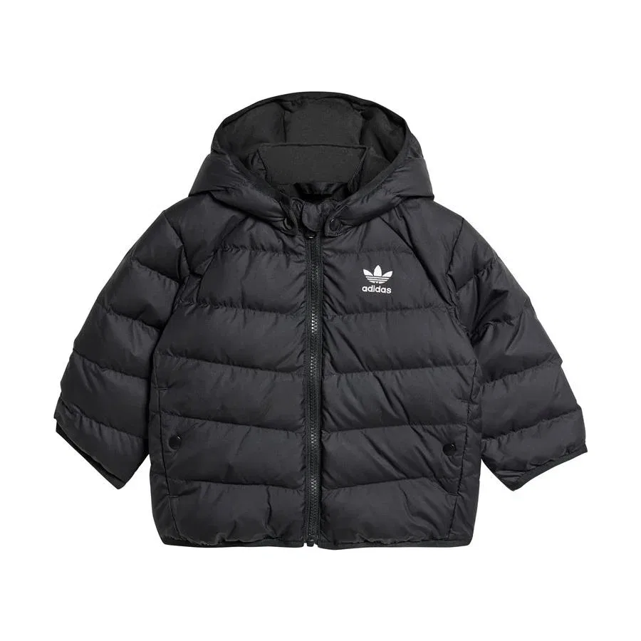 Детский пуховик с капюшоном Adidas Down Jacket IX7493, Черный — фото 2