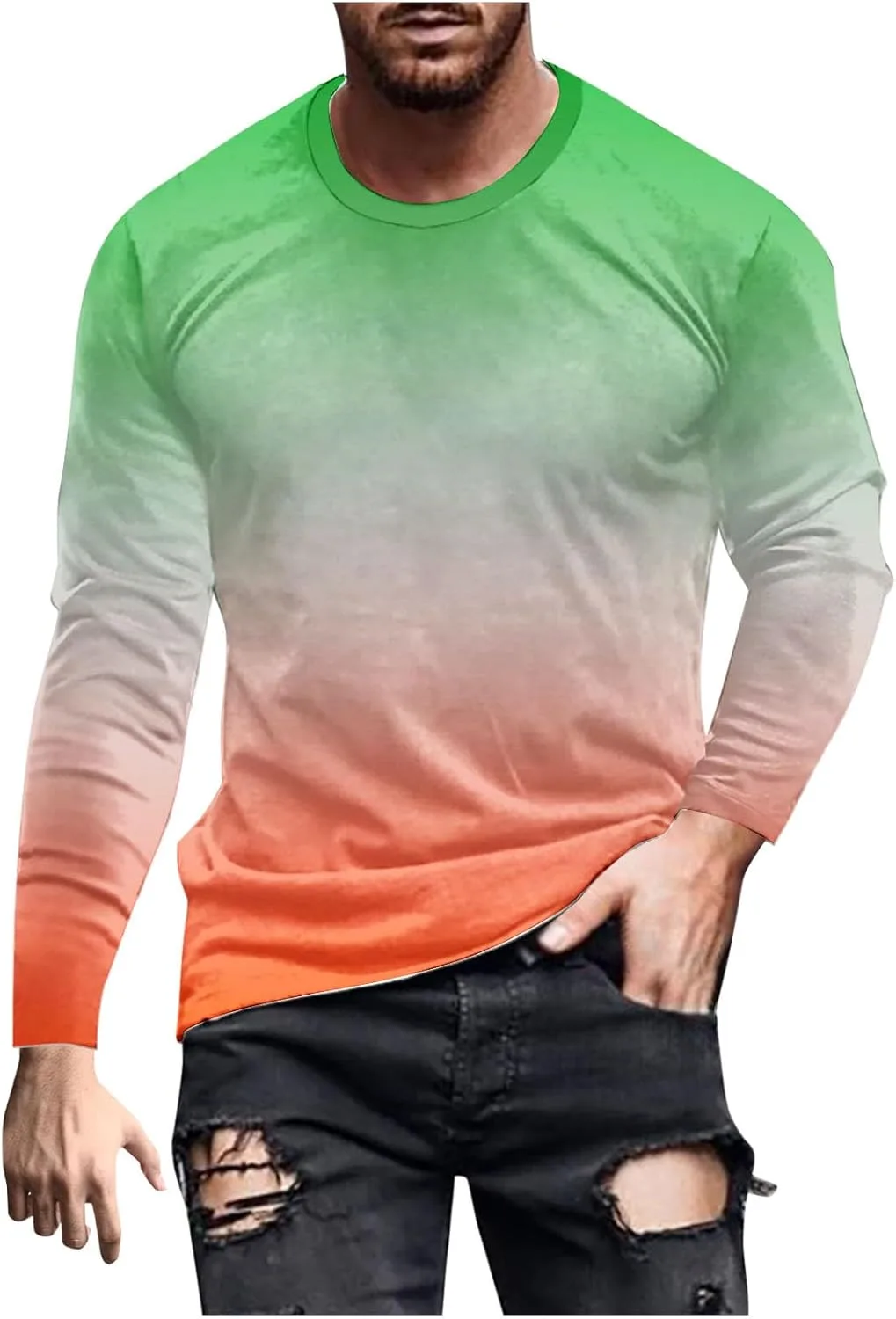 

Мужская футболка Cambkatl с градиентом и рукавом реглан