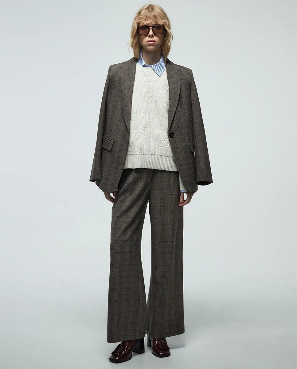 

Широкие брюки со складками Sfera, коричневый