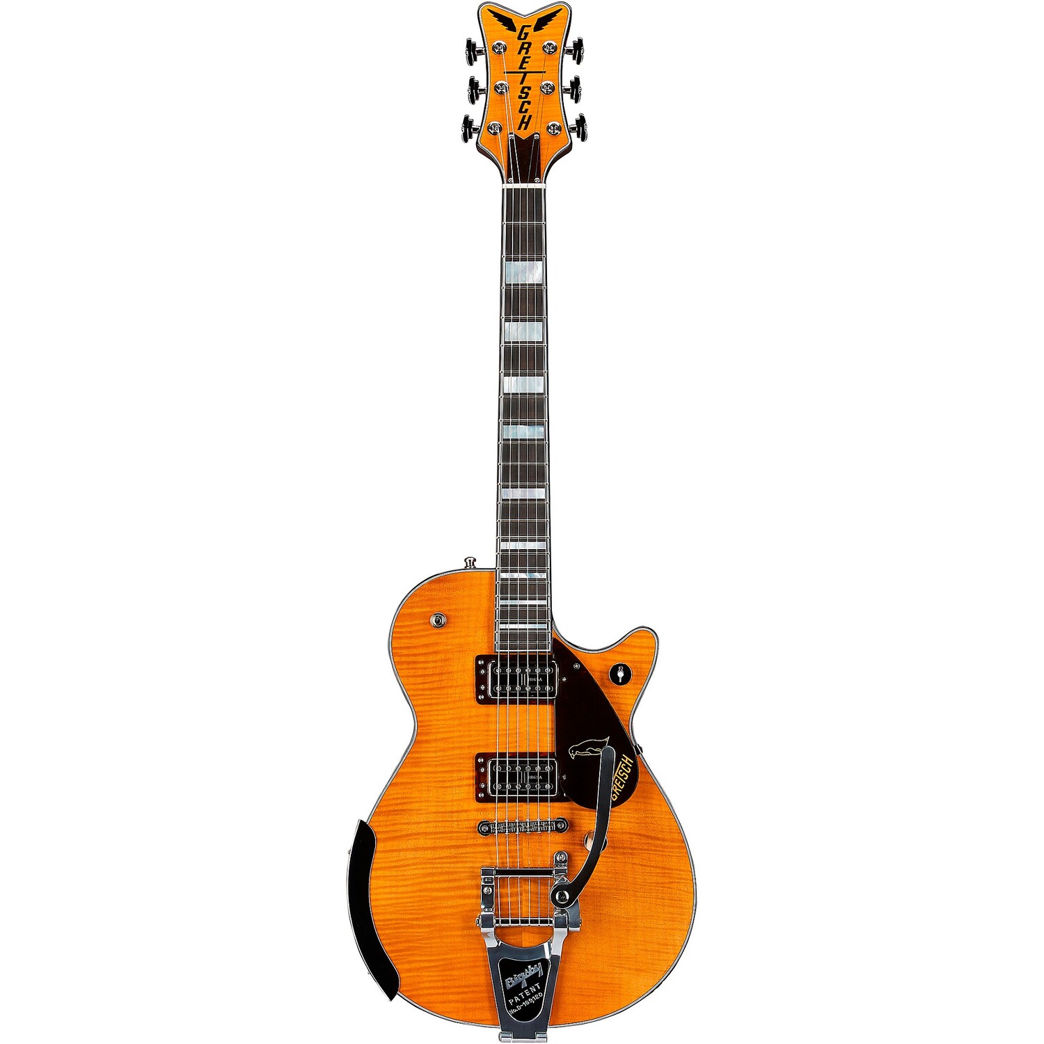 

Gretsch Guitars G6134TFM-NH Найджел Хендрофф Signature Penguin Электрогитара Amber Flame