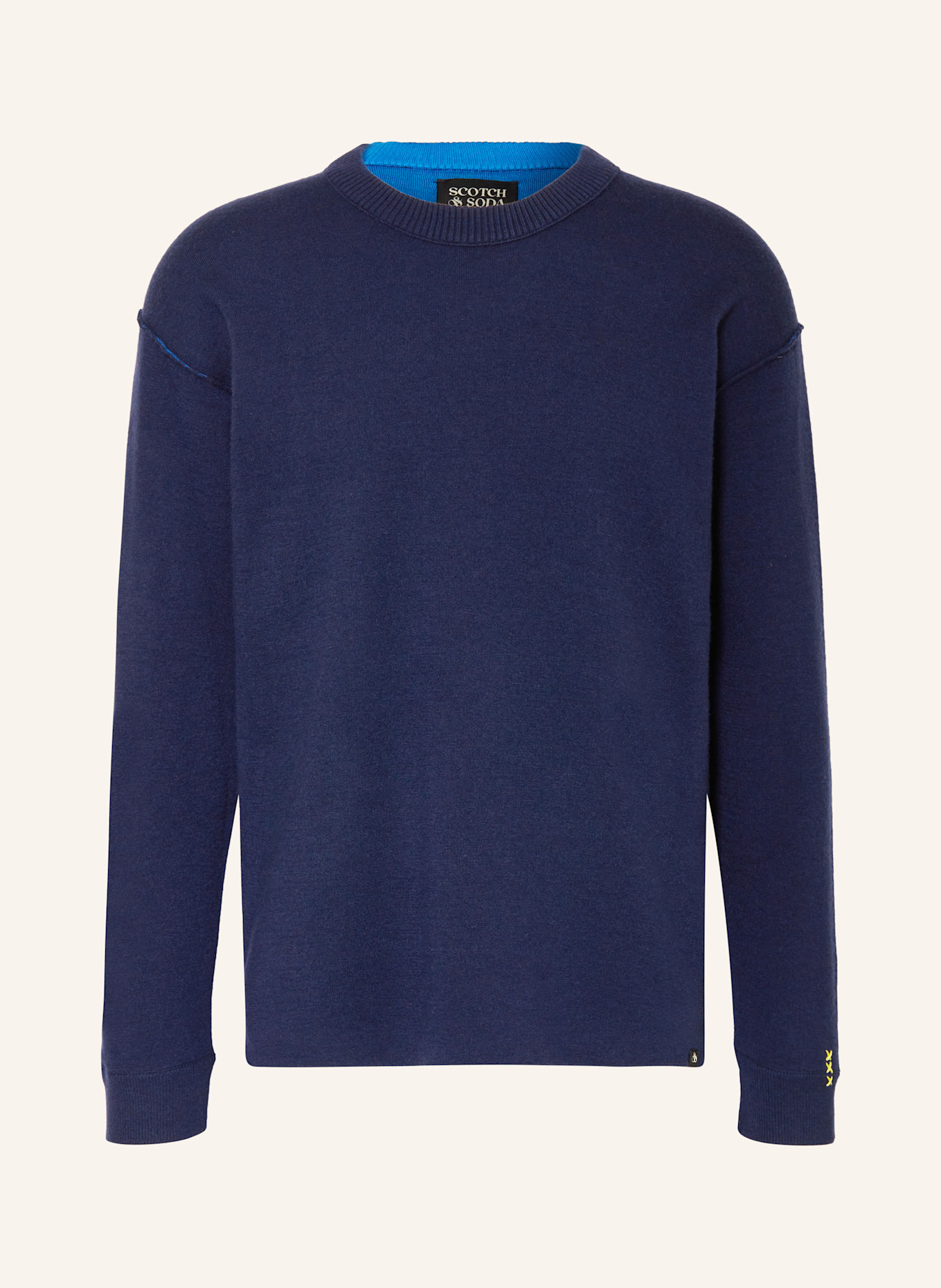 

Свитер с мериносовой шерстью Scotch & Soda, синий