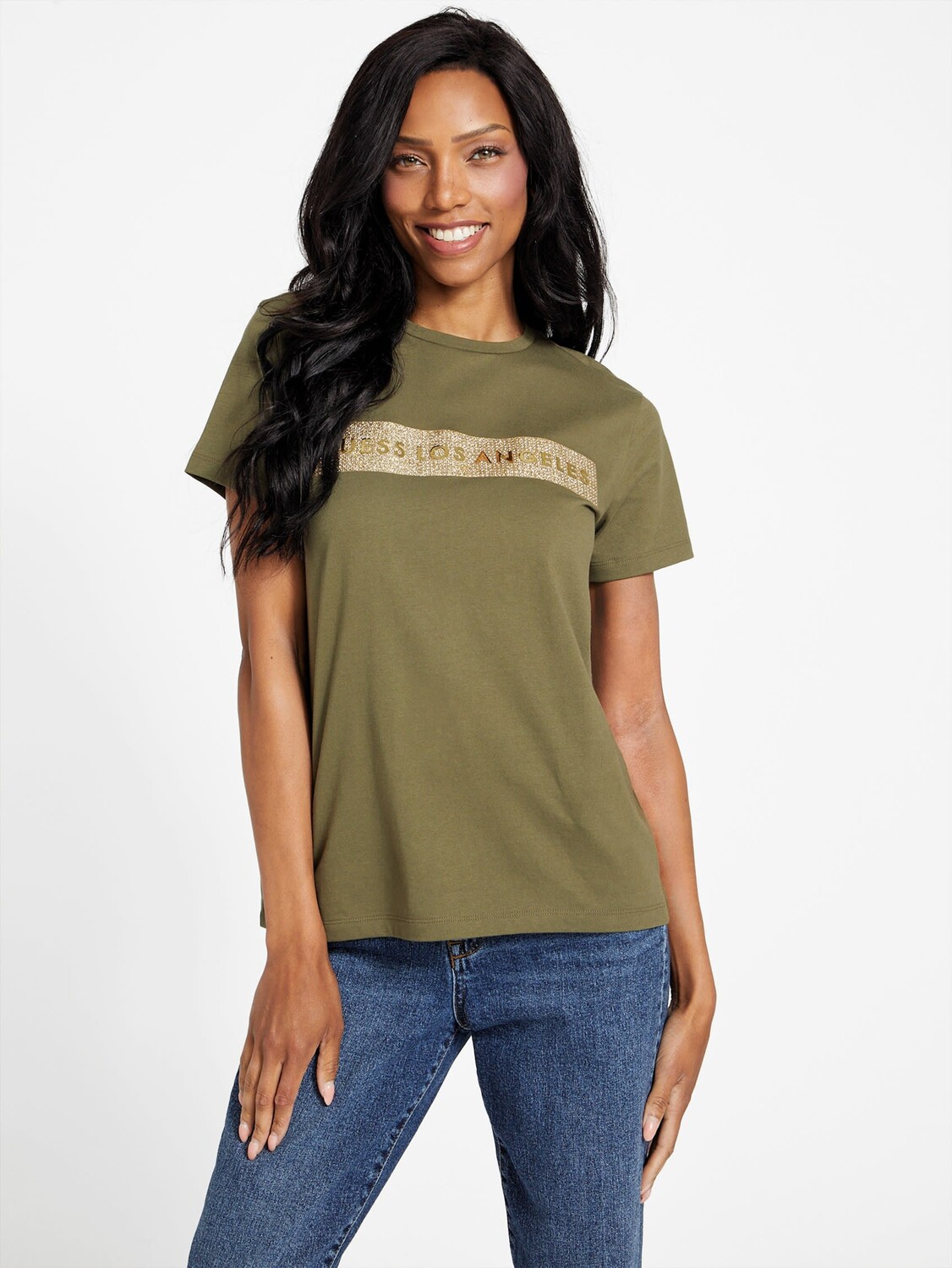 

Футболка с логотипом Eco Ellie Guess Factory, цвет Dusty Sage