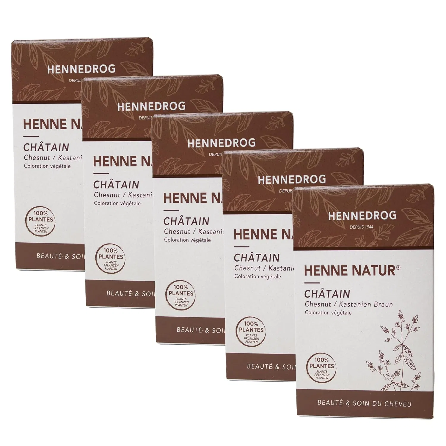 Растительная краска для волос Hennedrog Henna Chatain Chestnut Brown Generisch, Maroon
