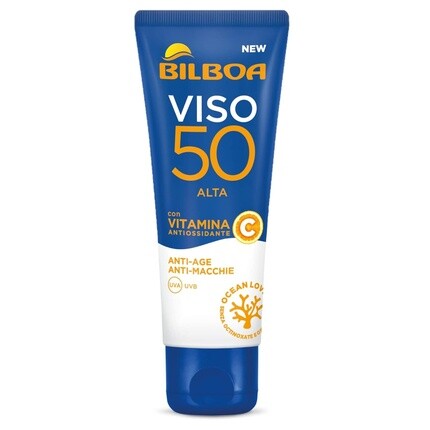 

Солнцезащитный крем для лица Bilboa с высокой степенью защиты Крем SPF 50 с витамином С Легкая текстура Увлажняющий крем против старения и защиты от пятен Нежирный водостойкий защитный крем 50 мл Крем для лица SPF 50