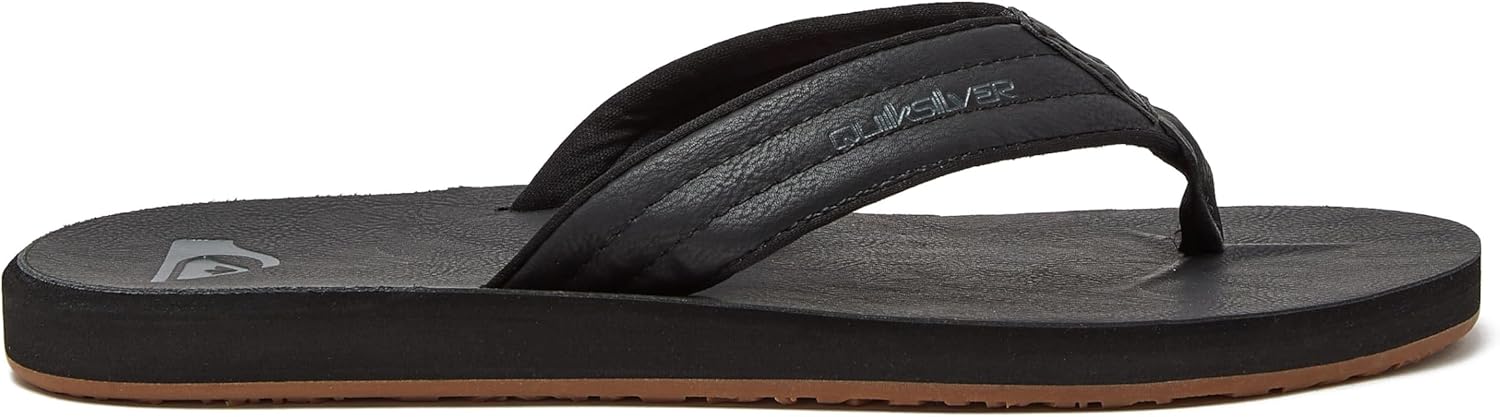 Мужские сандалии Quiksilver Carver из нубука с трехточечным креплением, черный — фото 2