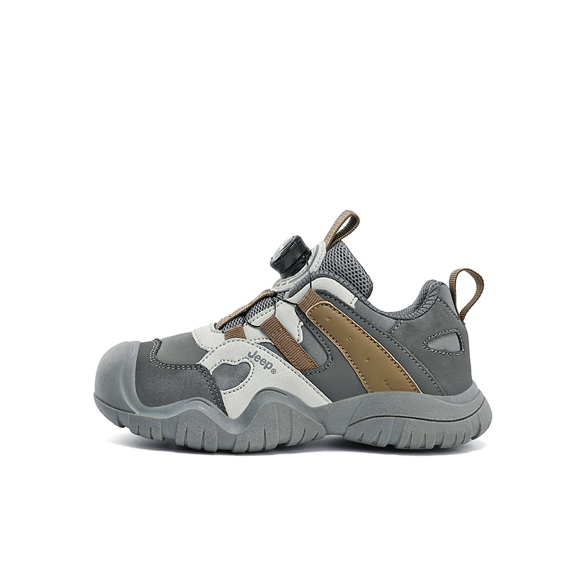 

Детские кроссовки для бега с низким верхом из искусственной кожи, нескользящие, ударопрочные и устойчивые к истиранию для подростков Jeep, серый синий