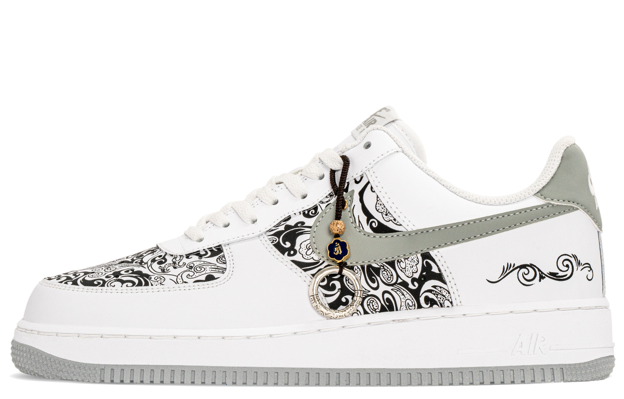 

Nike Кроссовки для скейтбординга Air Force 1 Teng Yun Era Low Top мужские черный белый