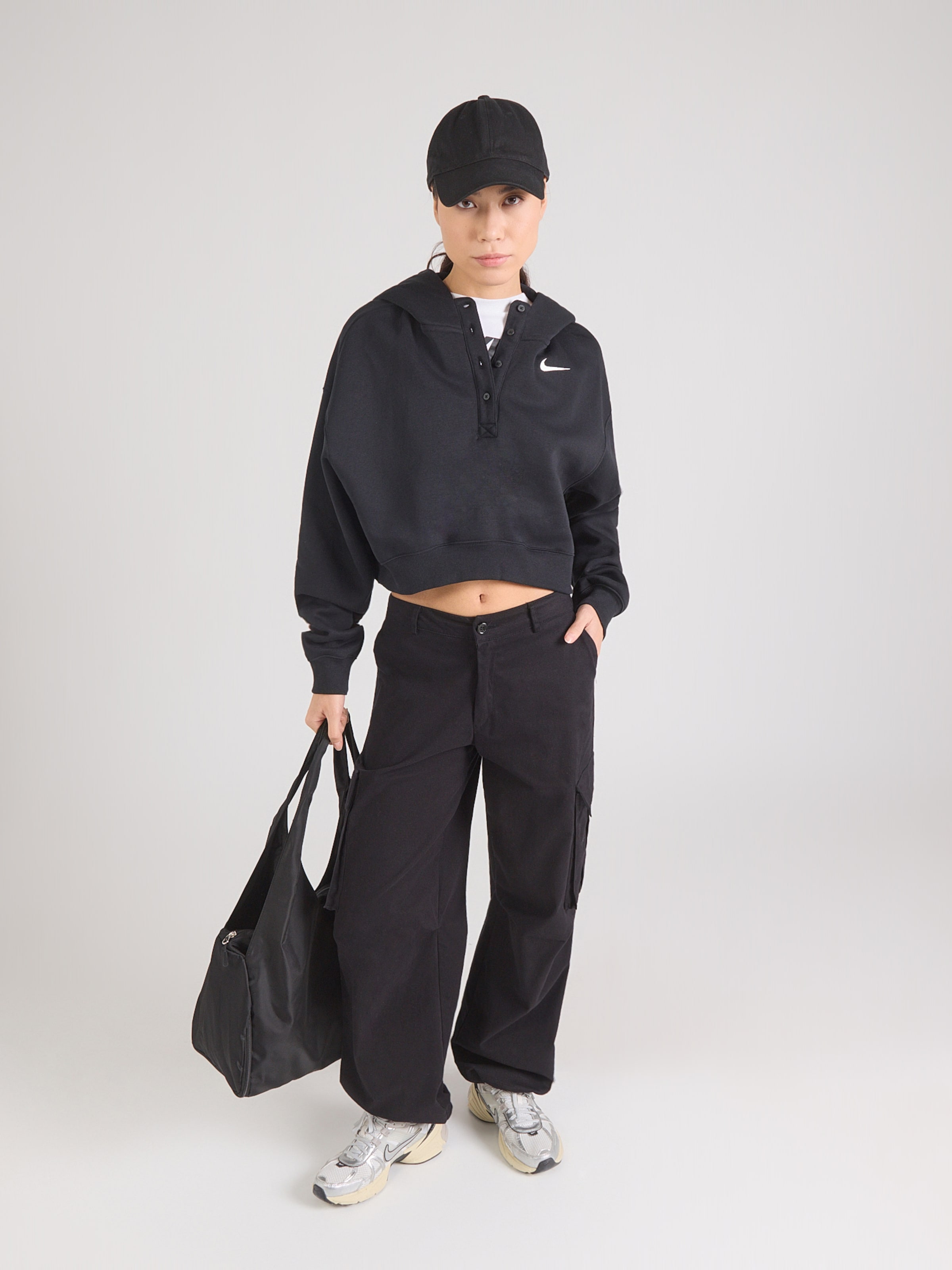 Nike Sportswear Толстовка 'PHNX FLC' в черном цвете — фото 3