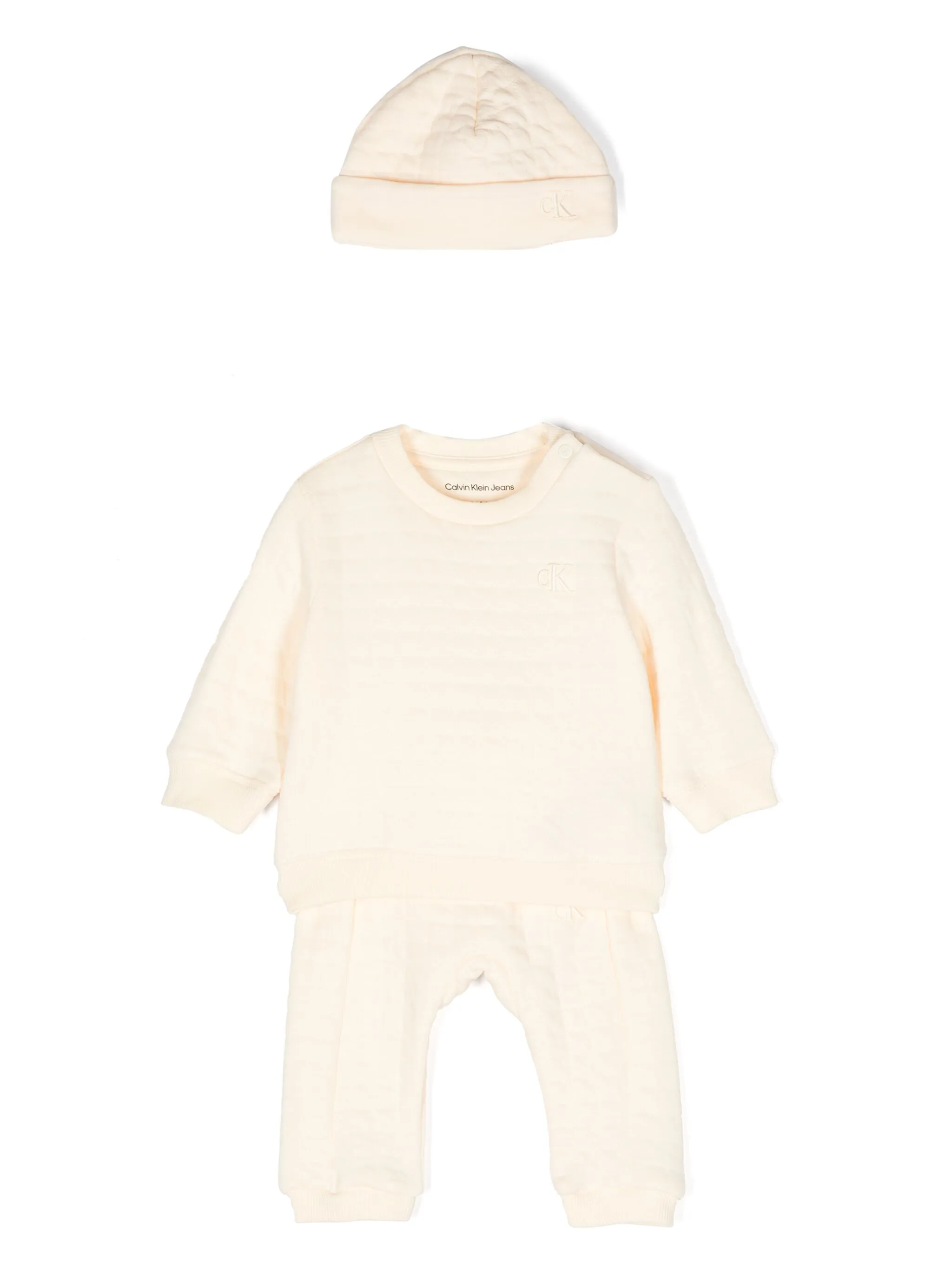 

Спортивный костюм с вышитым логотипом Calvin Klein Kids, желтый