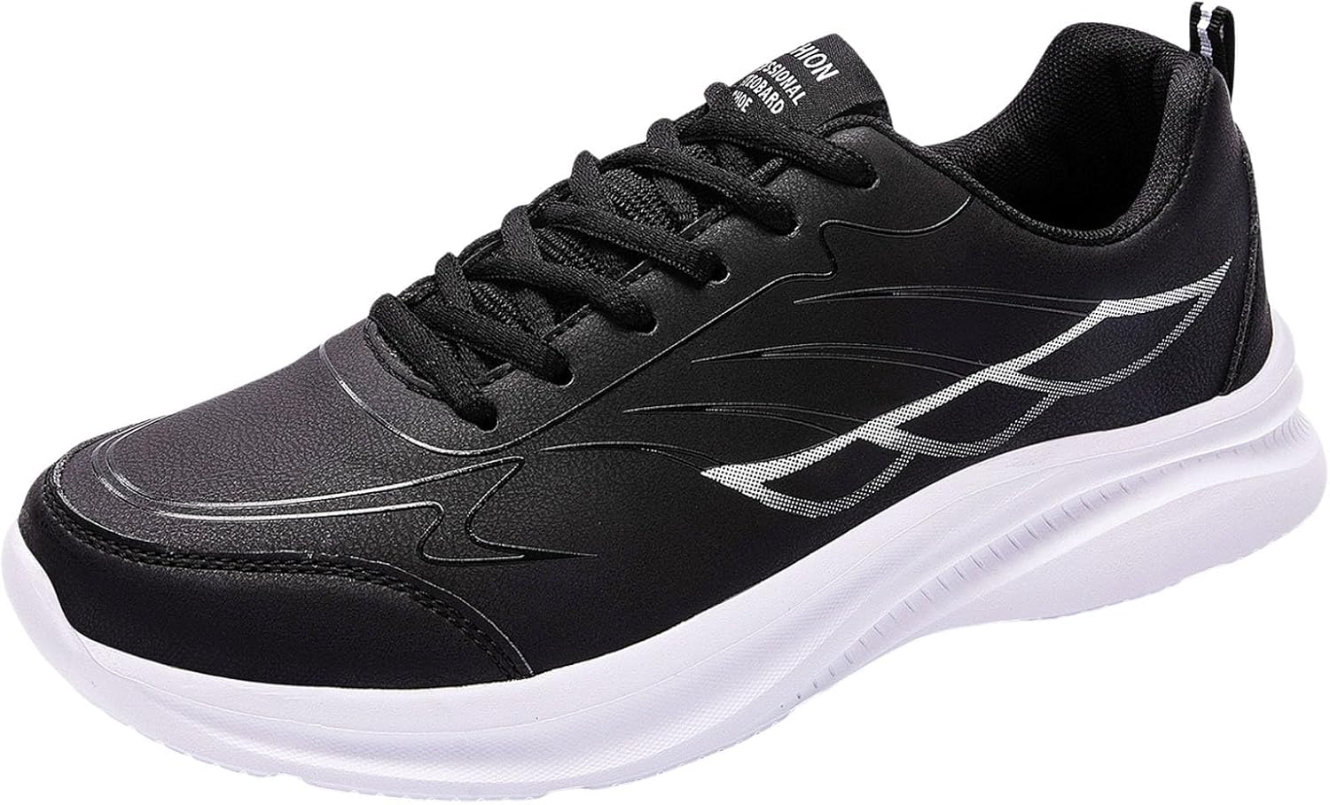 

Мужские повседневные кроссовки Спортивная обувь Модный новый узор Простой однотонный Шнуровка Толстая подошва Широкая мужская обувь Повседневная Generic, белый