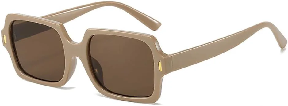 

Ретро женские солнцезащитные очки с защитой от УФ-излучения UV400, модные заклепки, мужские солнцезащитные очки с градиентным переходом цвета HVTVTLA, Khaki Tea