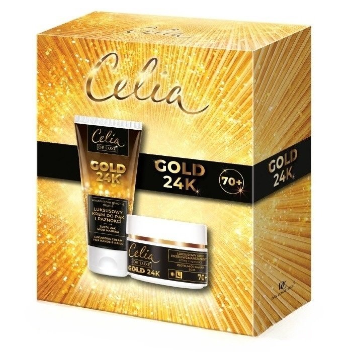

Набор Celia De Luxe Gold 24K, роскошный крем против морщин 70+ 50 мл + роскошный крем для рук и ногтей 80 мл
