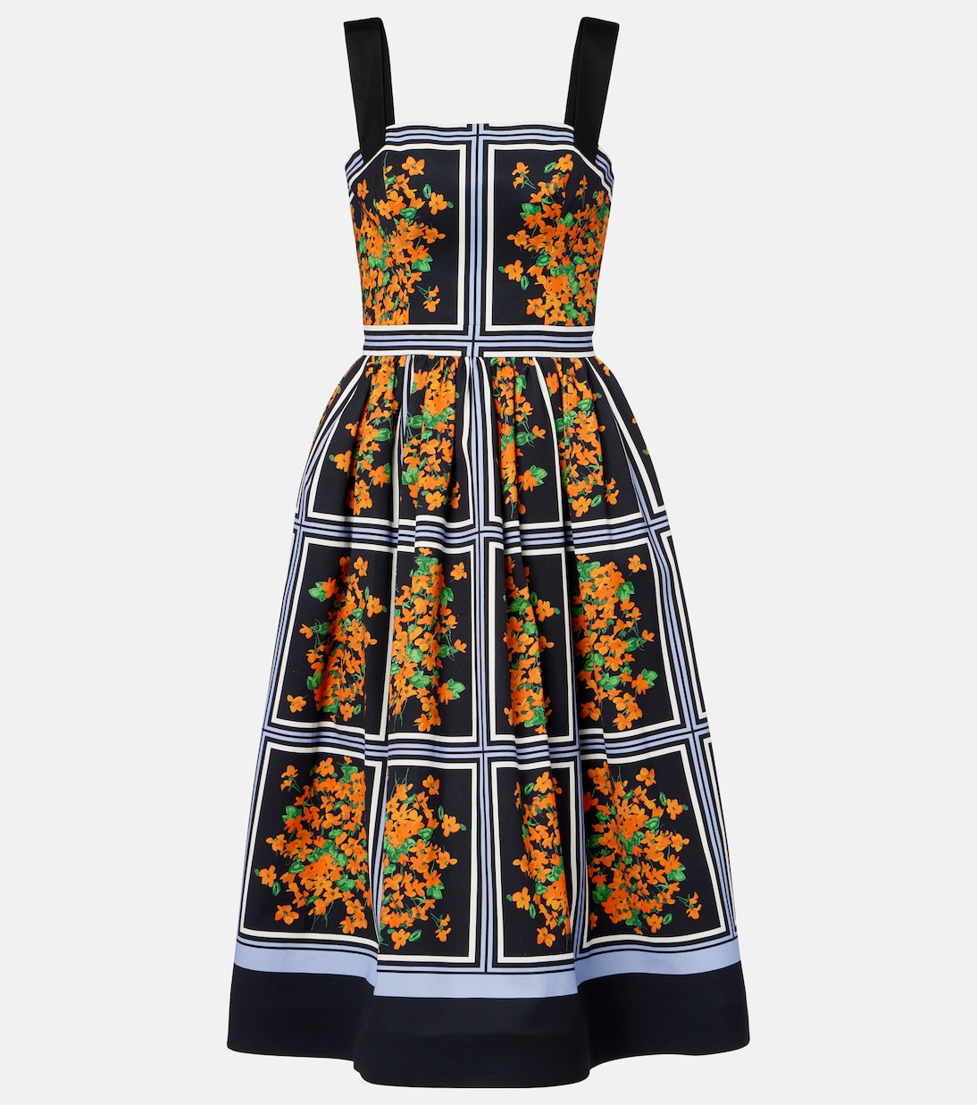 

Платье миди с принтом Carolina Herrera, Black Multi