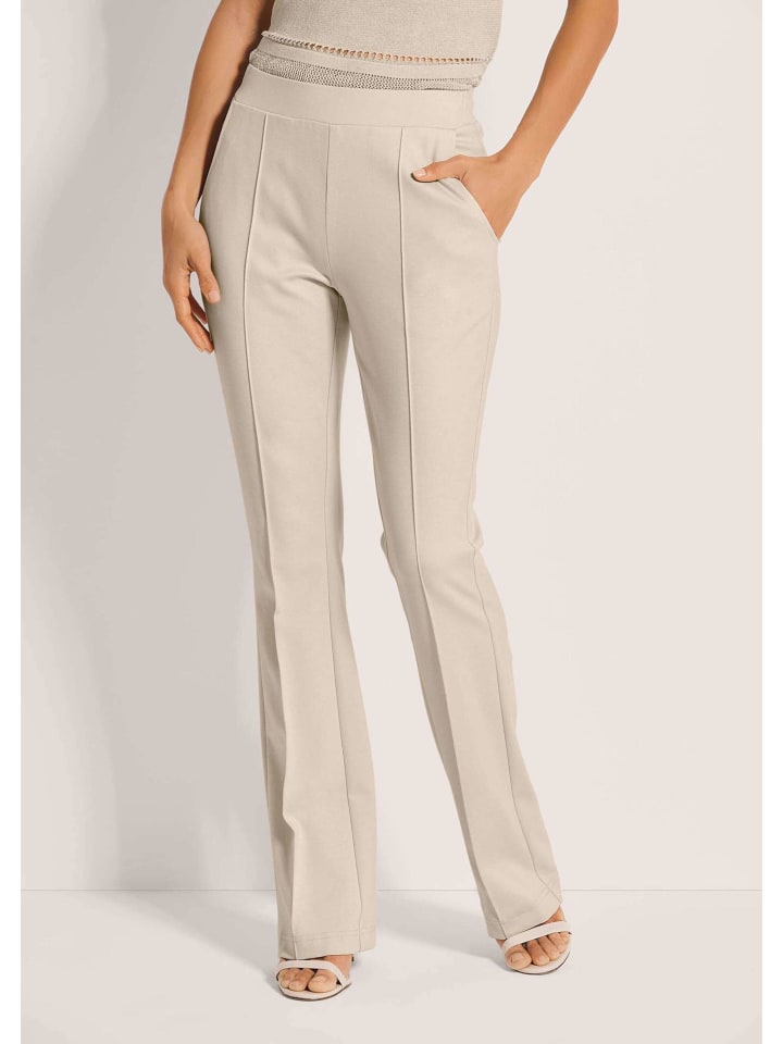 

MADELEINE Брюки-клеш на резинке, цвет "галька"