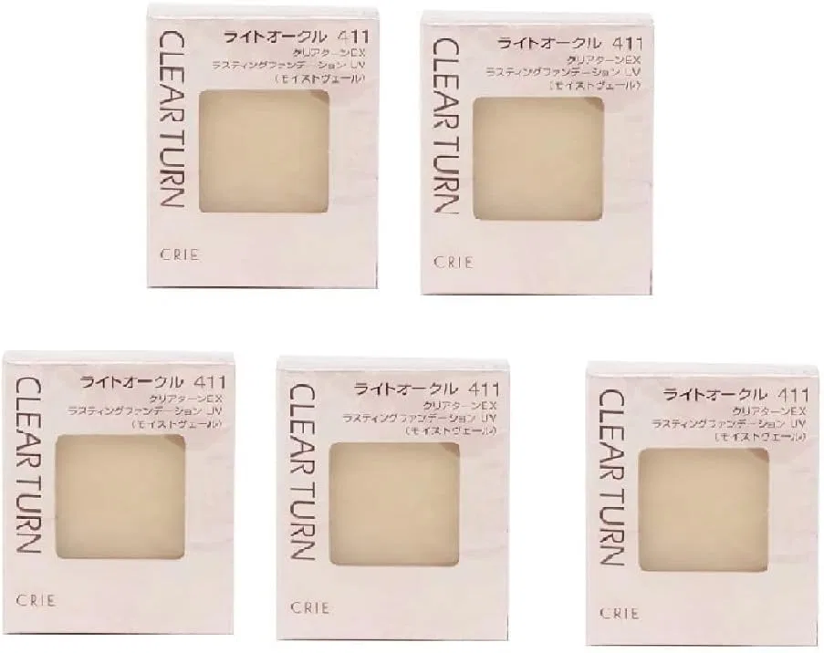 Тональная пудра Crie Clear Turn EX Lasting Foundation UV Moist Veil, 5 шт., прозрачная