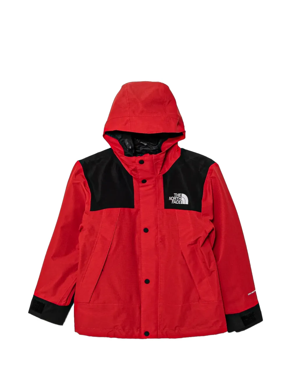 

Куртка с капюшоном и цветными вставками The North Face Kids, красный