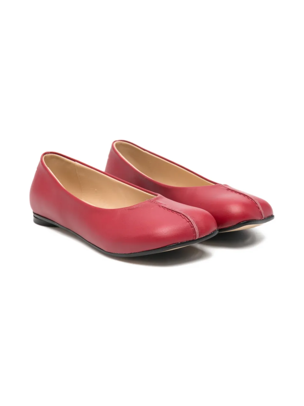 

Балетки из простроченной кожи MM6 Maison Margiela Kids, красный