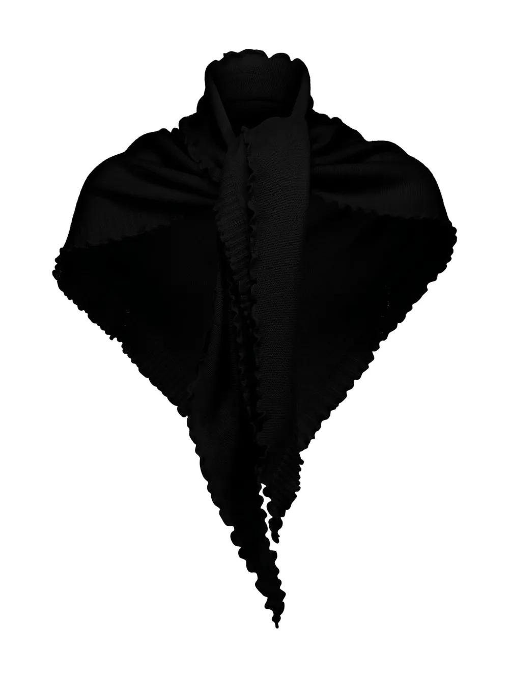 

Шарф с оборками Allude, черный