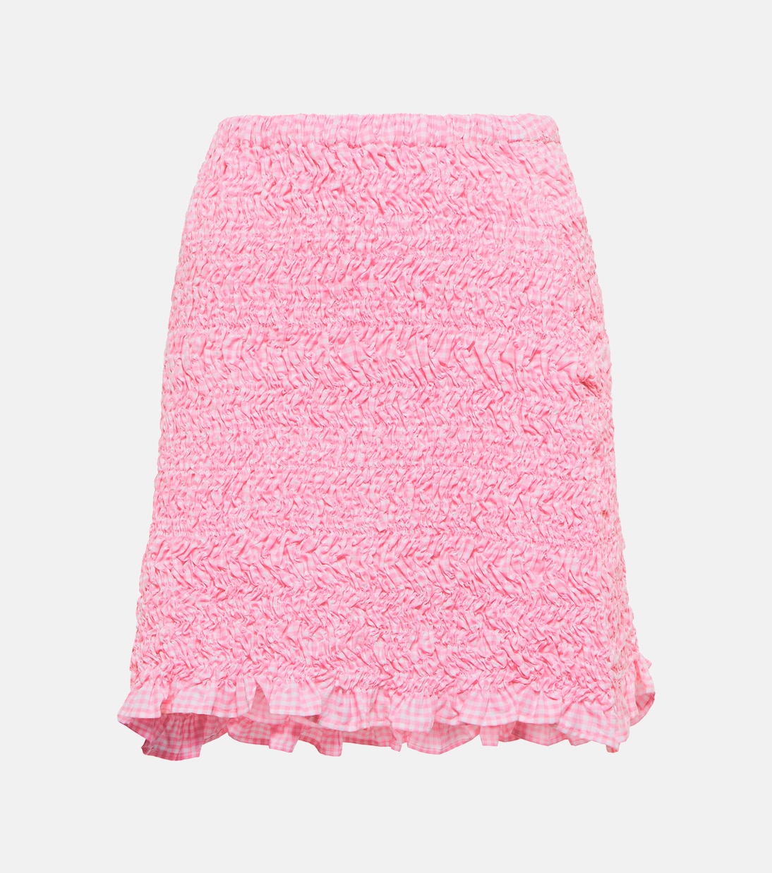 

Хлопковая плиссированная мини-юбка Miu Miu, Rosa