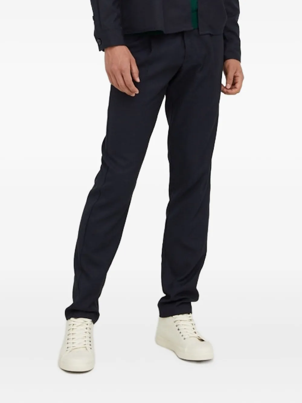 

Плиссированные брюки прямого кроя Bruuns Bazaar, синий