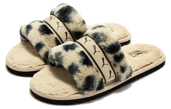 Тапочки fluff remix animal bx 'cream black' Puma, бежевый — фото 4