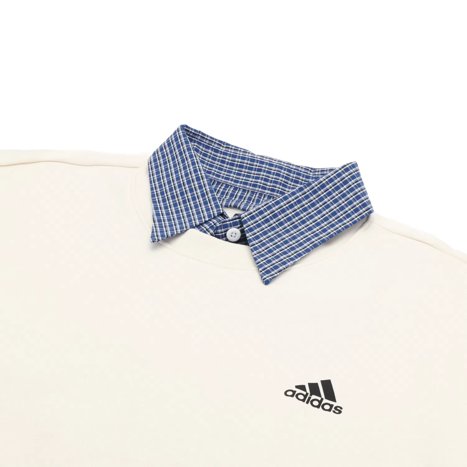 Свитшот унисекс LABEL Vintage в стиле пэчворк с флисовой подкладкой Adidas, White — фото 4