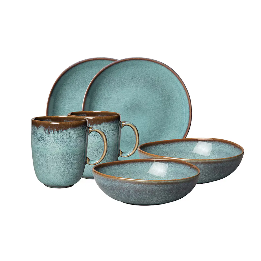 

Набор из 6 предметов Villeroy & Boch Lave glacé, бирюзовый
