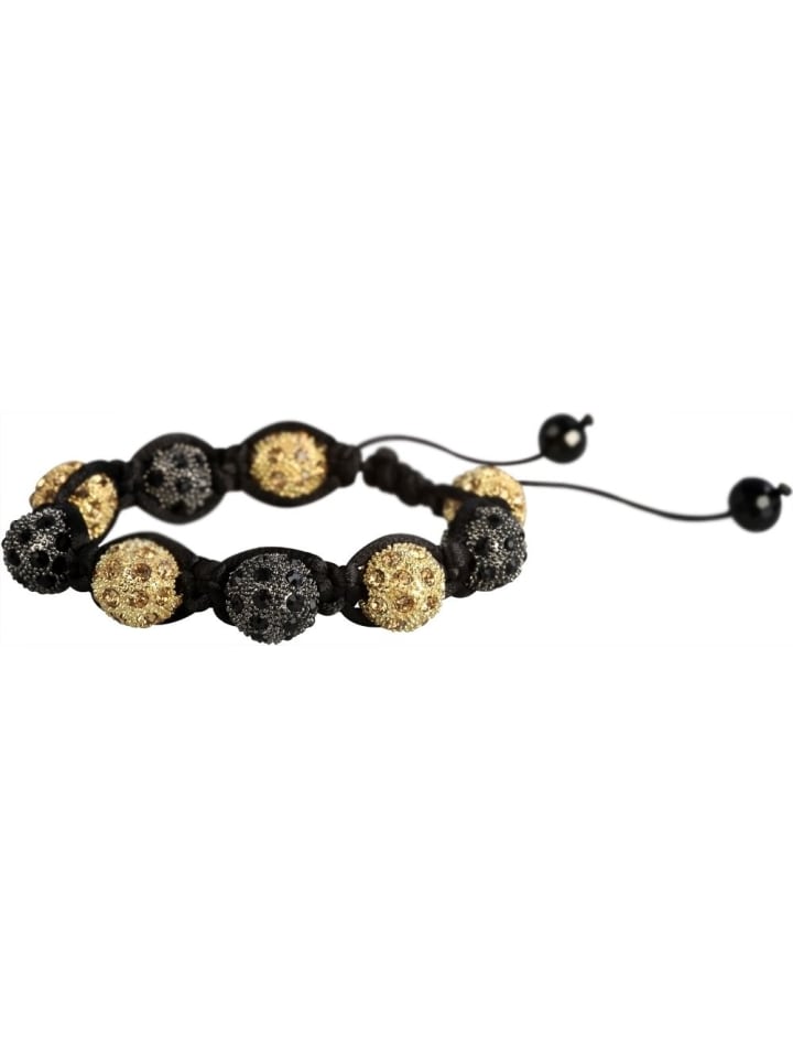 

Adeliás Женский текстильный браслет с цирконием, 19 см, черный