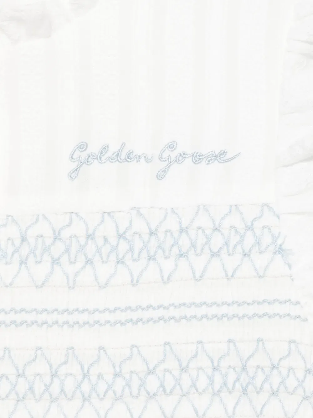 Платье с вышитым логотипом Golden Goose Kids, белый — фото 3