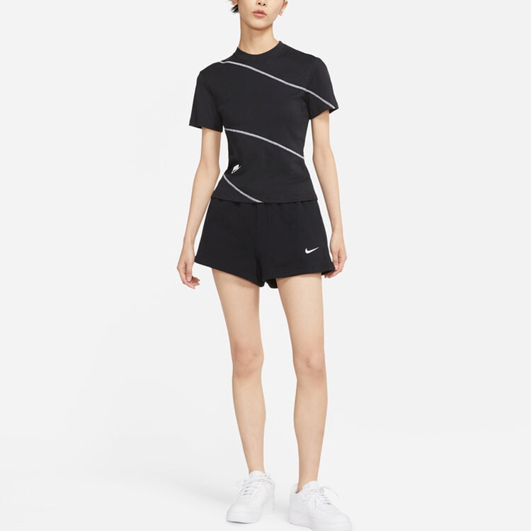 Спортивная футболка женская черная/белая Nike — фото 3