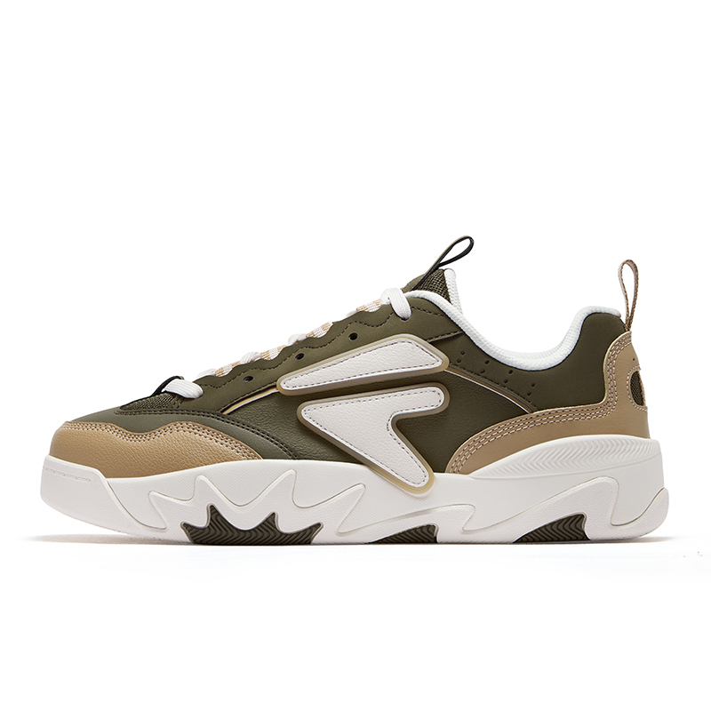 

FILA FUSION Кроссовки для скейтбординга Nollie мужские, цвет бук, зеленая пластина, коричневый