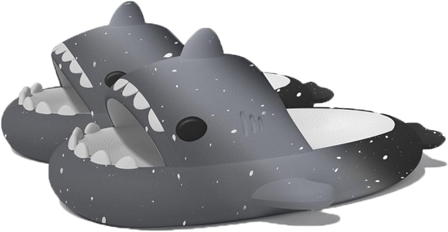 

Тапочки Акула со светящимися элементами, Забавные тапочки Облачная Акула, Унисекс, EVA Акула со светом Generic, серый
