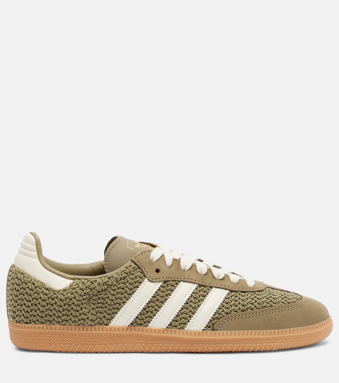 Кроссовки Samba OG с кожаными вставками Adidas, Orbit Green/Cream White/Gum 3 — фото 4