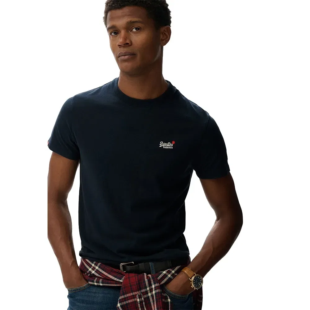 Футболка с контрастной вышивкой Superdry Essential Contrast Embroidered, синий — фото 4
