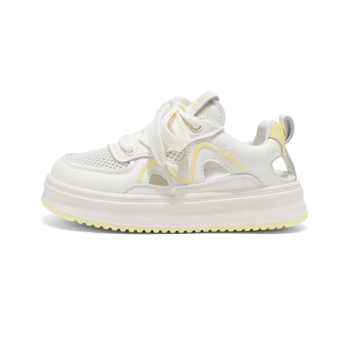 Детские кеды для скейтбординга с закрытым носком Lee, Light Yellow